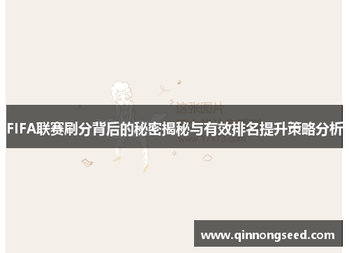 FIFA联赛刷分背后的秘密揭秘与有效排名提升策略分析